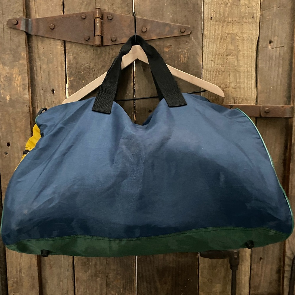 Fossil Vintage 90s Outdoor Gear Duffle Bag Colorblock Multicolor Overnight Tote - Picture 8 of 16